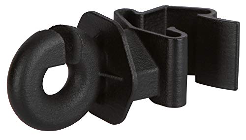 AKO 25x T-Pfosten Weidezaunband Clip Isolator, schwarz - Verbessertes Clip System - Einfaches Anklippen am T-Post - Für Weidezaunband bis 50mm von AKO Fencing