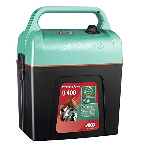 AKO Weidezaungerät Premium Power B 400-9 Volt - kompaktes Gerät für Pferde, Rinder und Kleintiere - Made in Germany von AKO Fencing