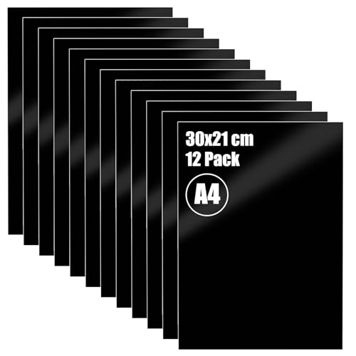AKOLAFE 12 Stück Acrylglas Platte Schwarz A4 kunststoffplatte 1mm Acrylplatten 30x21 cm Acrylplatte Plexiglas Platten Rechteckig Robust Plexiglas Zuschnitt nach Mass für Malerei, DIY, Tischaufsteller AKOLAFE 12 Stück Acrylglas Platte Schwarz A4 kunststoffplatte 1mm Acrylplatten 30x21 cm Acrylplatte Plexiglas Platten Rechteckig Robust Plexiglas Zuschnitt nach Mass für Malerei, DIY, Tischaufsteller von AKOLAFE