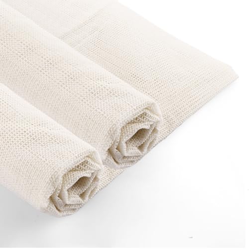 AKOLAFE 2 Rollen Anti-Rutsch-Teppichunterlage 180 x 200 cm rutschfeste Matte Mehrzweck-Teppich-Greifermatte Teppichgreifer für Laminat, Holz, Hartholzböden, Weiß von AKOLAFE
