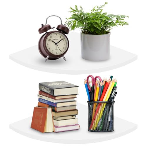 AKOLAFE 2er-Set Eckregal Hängend 25cm Breit Wandregal Weiß Schwerlaste Schweberegale Dekoratives Wand Regal wasserdichte Blumenregal für Küche, Schlafzimmer, Wohnzimmer, Arbeitszimmer, Aufbewahrung AKOLAFE 2er-Set Eckregal Hängend 25cm Breit Wandregal Weiß Schwerlaste Schweberegale Dekoratives Wand Regal wasserdichte Blumenregal für Küche, Schlafzimmer, Wohnzimmer, Arbeitszimmer, Aufbewahrung von AKOLAFE