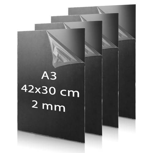 AKOLAFE 4 Stück Acrylglas Platte Schwarz A3 kunststoffplatte 2mm Acrylplatten 42x30 cm Acrylplatte Plexiglas Platten Rechteckig Robust Plexiglas Zuschnitt nach Mass für Malerei, DIY, Tischaufsteller AKOLAFE 4 Stück Acrylglas Platte Schwarz A3 kunststoffplatte 2mm Acrylplatten 42x30 cm Acrylplatte Plexiglas Platten Rechteckig Robust Plexiglas Zuschnitt nach Mass für Malerei, DIY, Tischaufsteller von AKOLAFE
