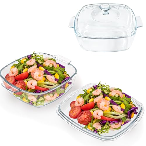 AKOLAFE Auflaufform mit Deckel Klein 1.5L - Glasschüssel Oval für 1 Person - Kleine Lasagneform Spülmaschinenfest, Ofenfest und Kühlschrankfest AKOLAFE Auflaufform mit Deckel Klein 1.5L - Glasschüssel Oval für 1 Person - Kleine Lasagneform Spülmaschinenfest, Ofenfest und Kühlschrankfest von AKOLAFE