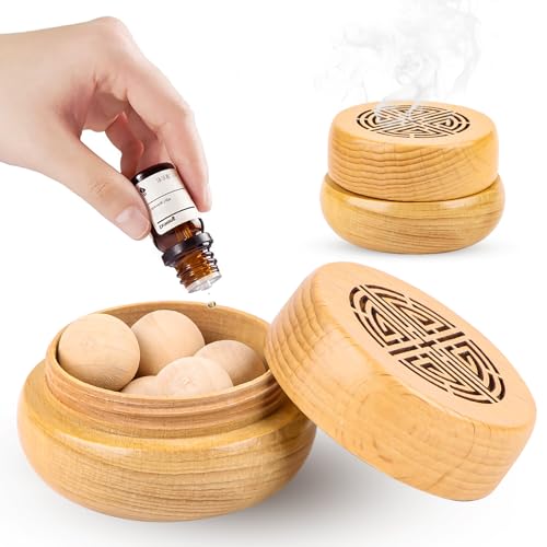 AKONE Diffuser für Ätherische Öle, Klein Aroma Diffusor Holz Gegen Mücken, Duftöldiffusoren Raumduft Flüchtiges Duftverbreitendes Speziell für Ätherische Öle (G) von AKONE