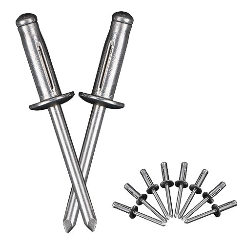 Blindnieten 100 Stück Kuppelkopfnieten Aluminium Blindnieten 4,8 mm x 16 mm Kernziehnieten Popnieten Sortiment Dome Blind Nieten Blindnieten Sortimen für Dichtblindniete Bechernieten von AKONE