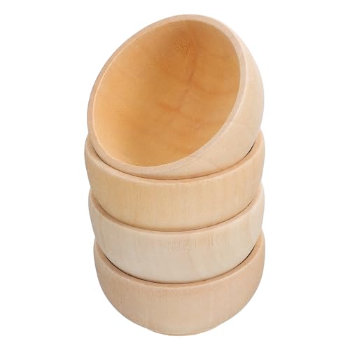 AKOOSY 1 Satz Teiliges Set Kleine Holzschalen Für Diy Projekte Unvollendete Holzspielzeuge Für Kreative Bastelideen Für Dekoration 4 Stück von AKOOSY