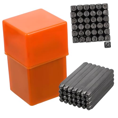AKOOSY 1 Set Buchstabenstempel Stempel Stempelmarker Etikettenstift Stahlstempel Schmuckherstellung Buchstabenstempel Stamper Ziffernstempel Set Metallbuchstabenstempel Werkzeug von AKOOSY