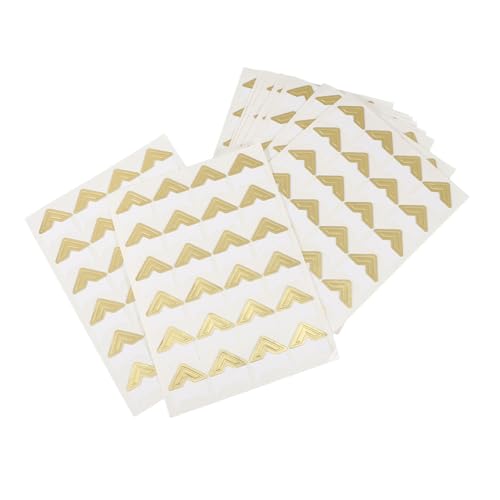 AKOOSY 10 Blatt Goldene Selbstklebende Fotoecken Aufkleber Scrapbooking Papier Klebeecken für Alben Tagebuch DIY Fotoalbum Dekoration von AKOOSY
