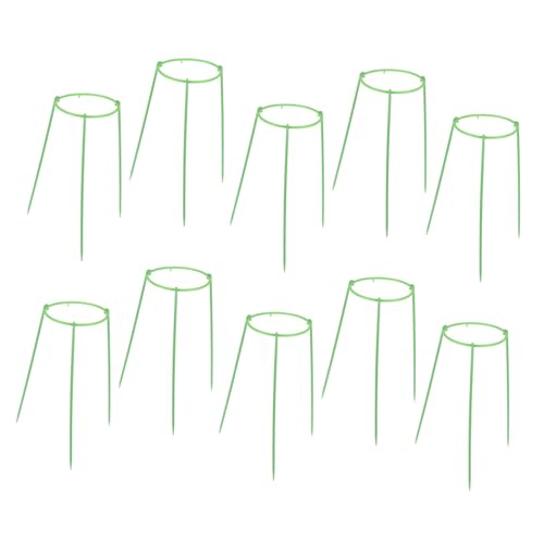 AKOOSY 10 Sätze Teiliges Pflanzenstützen aus Robustem Kunststoff Grüner Stabiler Pflanzenhalter für Topfblumen Bonsai Ring zur Wachstumsfixierung Geeignet für Zimmerpflanzen und von AKOOSY