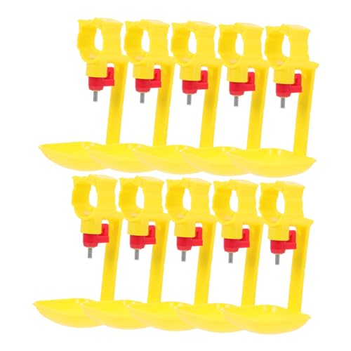 AKOOSY 10 Stück Teiliges Automatisches Trinkwassergerät für Hühner mit Kugelventil Praktischer Stabiler Wasserspender für Geflügel Wie Hühner und Tauben Einfach zu Montieren und von AKOOSY