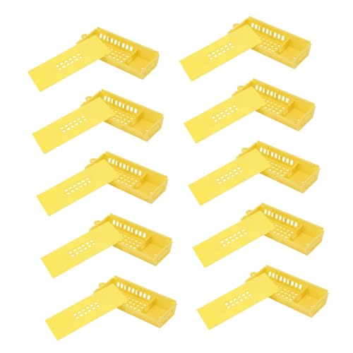 AKOOSY 10 Stück Teiliges Bienenzucht Zubehör Praktische Robuste Königinnenkäfige aus Sicherem Material Bienenschonend Langlebig und Einfach zu Bedienen für Imker und Bienenzucht AKOOSY 10 Stück Teiliges Bienenzucht Zubehör Praktische Robuste Königinnenkäfige aus Sicherem Material Bienenschonend Langlebig und Einfach zu Bedienen für Imker und Bienenzucht von AKOOSY