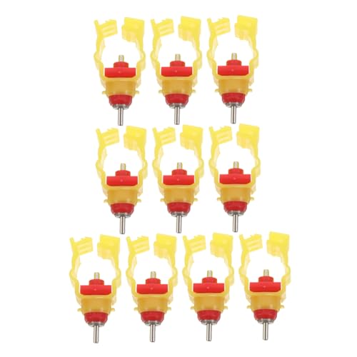 AKOOSY 10 Stück Teiliges Edelstahl tränkenippel Geflügel Automatischer Wasserspender mit Wassereffizientem Ergonomischem Trinknippel Langlebig für Hühner Entenstallgebrauch von AKOOSY