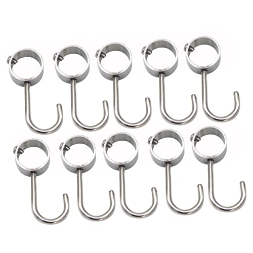 AKOOSY 10 Stück Teiliges Kleiderhaken Rostfrei und Glattes Design für Garderobe Küche und Badezimmer zur Organisation und Aufhängung von Kleidung und Haushaltsgegenständen von AKOOSY
