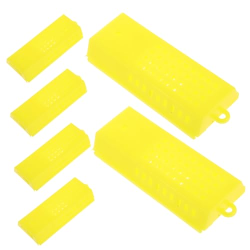 AKOOSY 10 Stück Teiliges Kunststoff Bienenzuchtkäfig Langlebiger und Wasserdichter Schutz für Bienenköniginnen Praktisches Imkerzubehör für Einfache Handhabung und Sicheren Transport von AKOOSY