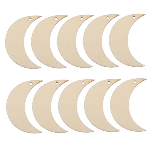 AKOOSY 10 Stück Teiliges Mondförmige Basswood Holzchips Dünne Holzstücke DIY Sandtisch Diorama Modellbaumaterial für Architekturmodellbau und von AKOOSY