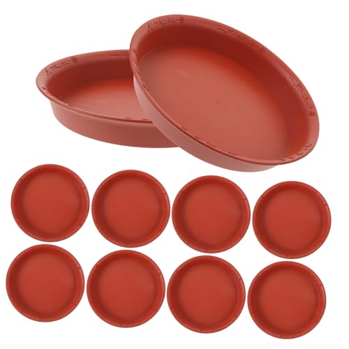 AKOOSY 10 Stück Teiliges Pflanzuntersetzer aus Robustem Kunststoff Runde Dicke Blumentopf tabletts mit Hoher Härte Wasserfeste Pflanzenschalen für Innen Außenbereich für Garten und AKOOSY 10 Stück Teiliges Pflanzuntersetzer aus Robustem Kunststoff Runde Dicke Blumentopf tabletts mit Hoher Härte Wasserfeste Pflanzenschalen für Innen Außenbereich für Garten und von AKOOSY