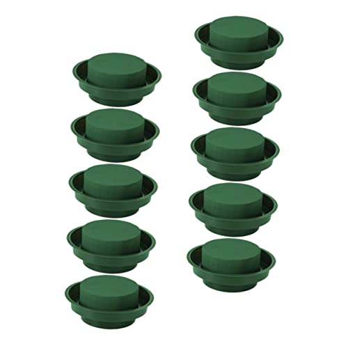 AKOOSY 10 Stück Teiliges Runder Blumensteckschaum aus Schlagfestem Kunststoffschaum Stark Wasserabsorbierend für Frische und Trockenblumen für Hochzeiten Partys und Kreative von AKOOSY