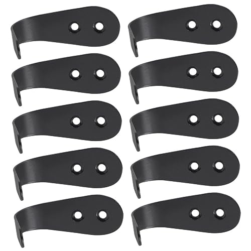 AKOOSY 10 Stück Teiliges Schwarzer Edelstahl Wandhaken Robuster U Haken zur Wandmontage Kleiderhaken für Mäntel Handtaschen Handtücher in Bad Küche Büro und Schlafzimmer von AKOOSY