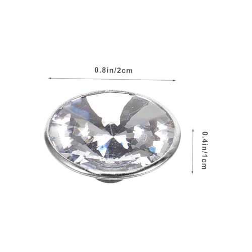 AKOOSY 100 Stück Teiliges Kristallknöpfe mit Metallöse Dekorative Acrylknöpfe für Möbel Edle Strassknöpfe zum Aufnähen Vielseitig für Sofa Polstermöbel und DIY Kleidung von AKOOSY