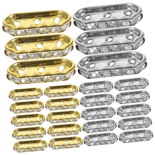 AKOOSY 100 Stück Teiliges Metall Spacer Perlen Form Gold Silber Kleine Perlen für DIY Armbänder Langlebig Leicht für Schmuckherstellung und Auffädeln AKOOSY 100 Stück Teiliges Metall Spacer Perlen Form Gold Silber Kleine Perlen für DIY Armbänder Langlebig Leicht für Schmuckherstellung und Auffädeln von AKOOSY