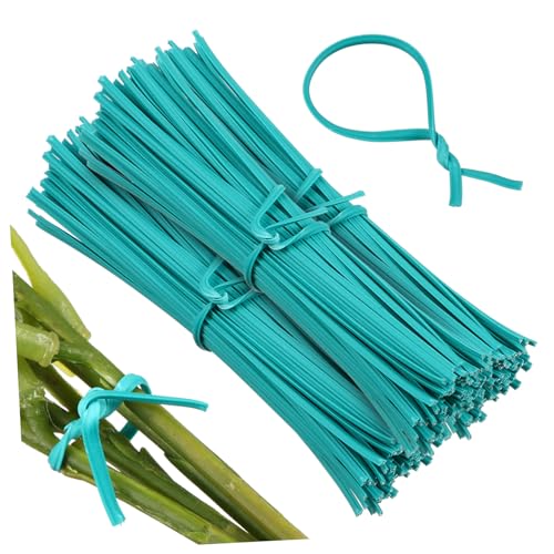 AKOOSY 1000 Stück Garten Kabelbinder aus Verzinktem Draht mit PVC Beschichtung Flexible Pflanzendraht Rankhilfe und Mehrzweck Kabelbinder für Pflanzen Kabel und Beutel Grün von AKOOSY