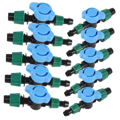 AKOOSY 10Stücke Teiliges Bewässerungsventil mit Doppelter Verriegelung Pe Material Schaltbares Design für Flexible Tropfbewässerung für Gartenanpassungen und Pflanzenpflege von AKOOSY