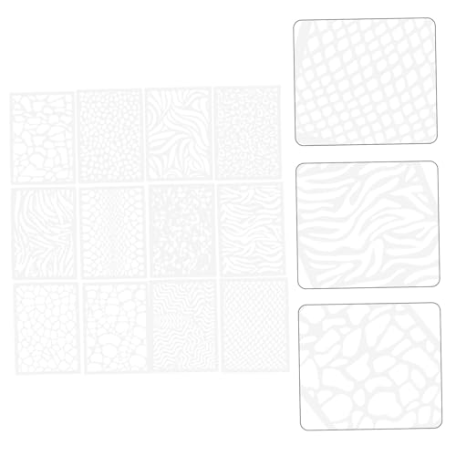 AKOOSY 12 Stück Teiliges Leopard malvorlagen Wiederverwendbaren Leicht zu Reinigenden Schablonen für Wand Textilgestaltung für DIY Bastelprojekte und Kreative Malerei von AKOOSY
