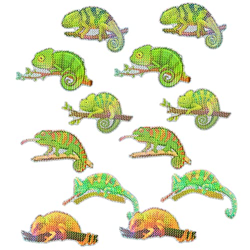 AKOOSY 12 Stück Teiliges Magnetische Gecko Fensterbild Aufkleber Bruchsicher Dekorativ und Stoßfest für Fenstergitter Türen und Schutz vor Anstoß im Garten Abnehmbar und Langlebig von AKOOSY