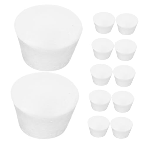 AKOOSY 12 Stück Teiliges Mittlere Schaumstoff Cupcake Modelle zum Wiederverwenden DIY Kuchen Dekorationen für Geburtstagsfeiern Hochzeiten und Kreative Bastelprojekte von AKOOSY