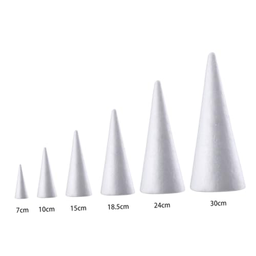 AKOOSY 12 Stück Teiliges Weiße Styropor Feste Polystyrol Schaumstoff Formen für DIY Weihnachtsbaumdeko Bastelzubehör für Kinderhandwerk Tisch und Weihnachtsbaum Bastelelemente von AKOOSY