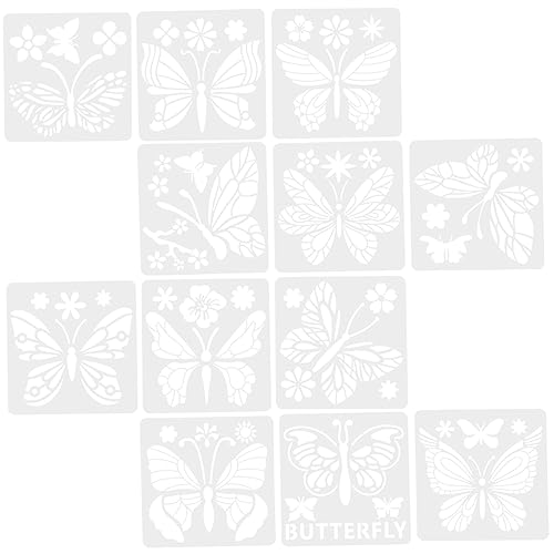 AKOOSY 12Stücke Teiliges Schmetterlings-muster Schablonen für DIY Malen und Zeichnen Kreative Aushöhlungsschablonen für Junge Mädchen und Erwachsene für Wände und Bastelprojekte AKOOSY 12Stücke Teiliges Schmetterlings-muster Schablonen für DIY Malen und Zeichnen Kreative Aushöhlungsschablonen für Junge Mädchen und Erwachsene für Wände und Bastelprojekte von AKOOSY