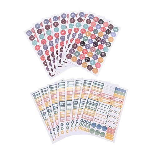 AKOOSY 16 Blatt Teiliges Planer Sticker Bunte Haftnotizen für Scrapbooking Journaling und Kalendergestaltung Vielseitige DIY Aufkleber für Kreative Projekte AKOOSY 16 Blatt Teiliges Planer Sticker Bunte Haftnotizen für Scrapbooking Journaling und Kalendergestaltung Vielseitige DIY Aufkleber für Kreative Projekte von AKOOSY