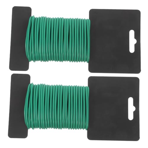 AKOOSY 2 Rollen Weicher Gartendraht Rund Pflanzendraht Gartenband Pflanzenbinder Für Tomaten Blumen Rosen Pflanzenstütze Outdoor Indoor von AKOOSY