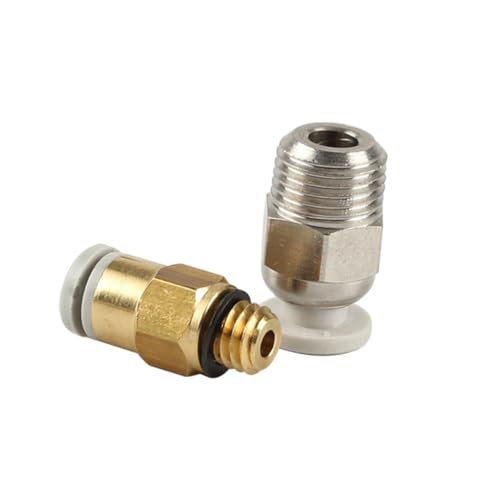 AKOOSY 2 STÜCK Pneumatik Verbinder für Extruder Drucker Zubehör Metall Luftbetriebener Anschluss Robuster Drucker Pneumatik Steckverbinder Passend für Schlauch AKOOSY 2 STÜCK Pneumatik Verbinder für Extruder Drucker Zubehör Metall Luftbetriebener Anschluss Robuster Drucker Pneumatik Steckverbinder Passend für Schlauch von AKOOSY