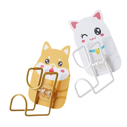 AKOOSY 2 Stck. Kein Schlaghaken Tiere montiert Schlüssel hängend Duschhaken Haken zum Aufhängen Aufhängehaken für Waschbecken Cartoon Tierschatzhaken robuster Wandhaken PVC Weiß AKOOSY 2 Stck. Kein Schlaghaken Tiere montiert Schlüssel hängend Duschhaken Haken zum Aufhängen Aufhängehaken für Waschbecken Cartoon Tierschatzhaken robuster Wandhaken PVC Weiß von AKOOSY