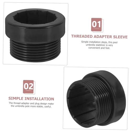 AKOOSY 2 Stück Adapter für Sonnenschirmständer Gewinde Stabilisator für Outdoor und Pool Sonnenschirme Kompatibel Einfache Sicherer Halt Design AKOOSY 2 Stück Adapter für Sonnenschirmständer Gewinde Stabilisator für Outdoor und Pool Sonnenschirme Kompatibel Einfache Sicherer Halt Design von AKOOSY