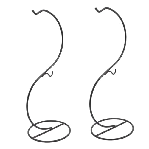 AKOOSY 2 Stück Eisen Hängegestell für Pflanzen Glasflaschen Deko Halterung für Wohnraum Balkon Garten Klassischer Schwarzer Pflanzenhalter für Tisch und Wand von AKOOSY