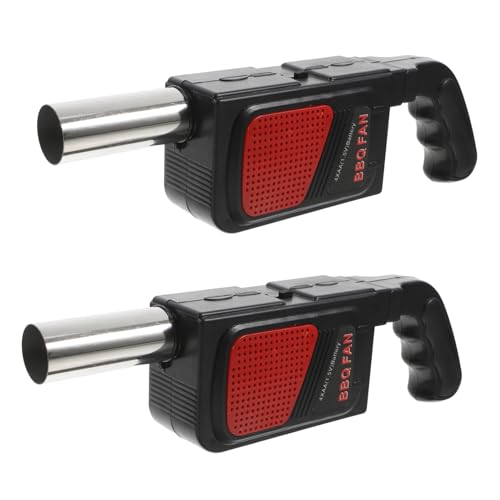 AKOOSY 2 Stück Elektrischer Tragbarer Bbq Blower Fan mit Handgriff Batteriebetriebenes Grillgebläse für Outdoor camping Picknick und Feueranzünden Praktisch und Einfach zu Bedienen von AKOOSY