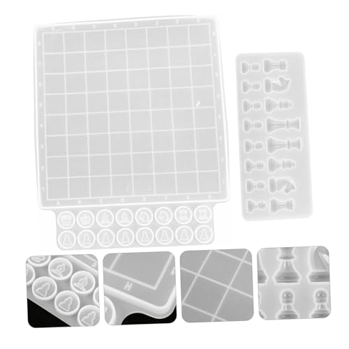 AKOOSY 2 Stück Epoxidharz Schachbrett Form Set Effekt Silikonform für Internationales Schachbrett und Figuren Leicht Entfernbar für DIY Handwerk Geschenkideen zu Weihnachten und AKOOSY 2 Stück Epoxidharz Schachbrett Form Set Effekt Silikonform für Internationales Schachbrett und Figuren Leicht Entfernbar für DIY Handwerk Geschenkideen zu Weihnachten und von AKOOSY