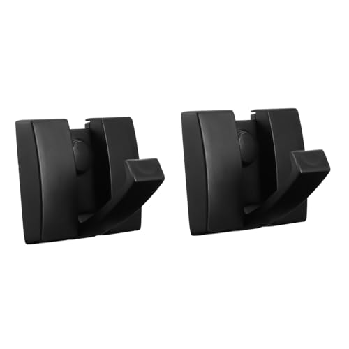 AKOOSY 2 Stück Faltbare Platzsparende Kleiderhaken aus Schwarzem Aluminium Multifunktionale Stabile Wandhaken für Bad und Schlafzimmer Schonend zu Kleidung Modern und Vielseitig von AKOOSY