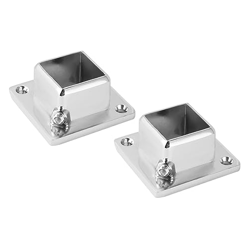 AKOOSY 2 Stück Flanschsitz Unterstützung Extra Stange Hängend Silber Kleidungsstück Einstellbar Industriell Montage Silver Rostfreier Stahl von AKOOSY