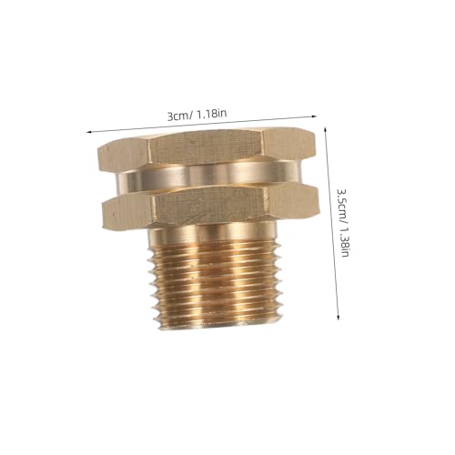 AKOOSY 2 Stück Gartenschlauchadapter gartenschlauch adapter Rohrverschraubungen verbinden langlebige Gartenschlaucharmaturen Gartenschlauchanschläge Adapter Schlauchzubehör Messing Golden von AKOOSY