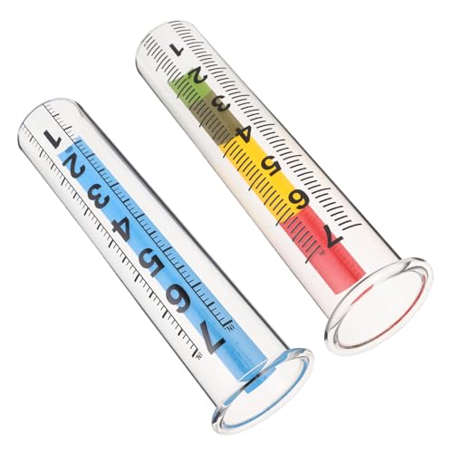 AKOOSY 2 Stück Glas Regenmesser Glas Gartenrohr Regenmesser Garten Regenmessrohr Für Den Außenbereich Für Den Außenbereich Wassermesser Für Wassermesser von AKOOSY