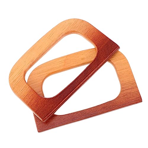 AKOOSY 2 Stück Holzgriffe für Taschen Förmige Handtaschen Ersatzgriffe Hochwertigem Holz für DIY Handarbeit Robust und Langlebig Geeignet für Verschiedene Taschenstile von AKOOSY
