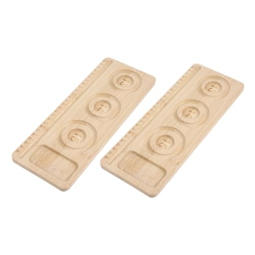 AKOOSY 2 Stück Holzperlentablett Zur Armbandherstellung: Schmuckdesignbrett, Perlensortier- Und -organisationstablett – Holzperlenmatte Zum Selbermachen, Fußkettchenherstellung von AKOOSY