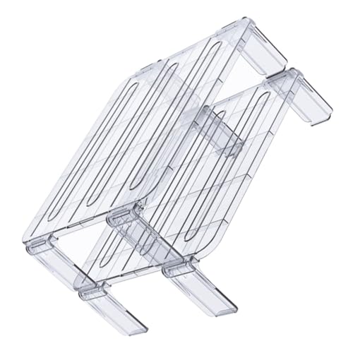 AKOOSY 2 Stück Kühlschrank Organizer Regal Faltbarer Multifunktionaler Aufbewahrungsständer für Schrank für Lebensmittel Obst BBQ Transparent Leicht und Einfach zu Reinigen von AKOOSY