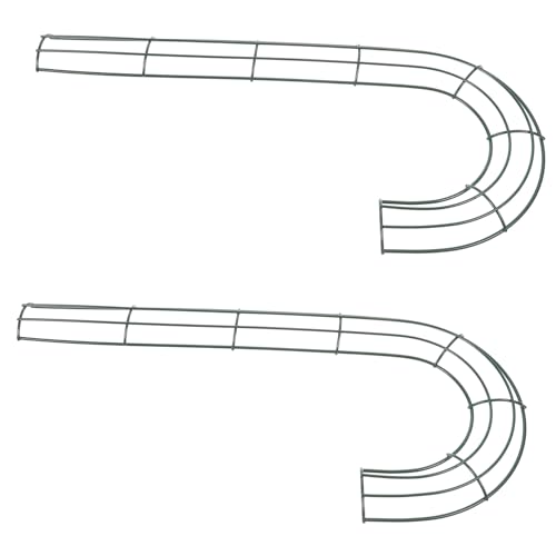 AKOOSY 2 Stück Metall Draht Weihnachtskranzrahmen Candy Cane Form Teiliges Robustes Kranzgestell für Innen Außen Deko Zuckerstangenförmiger Blumenkranzrahmen von AKOOSY