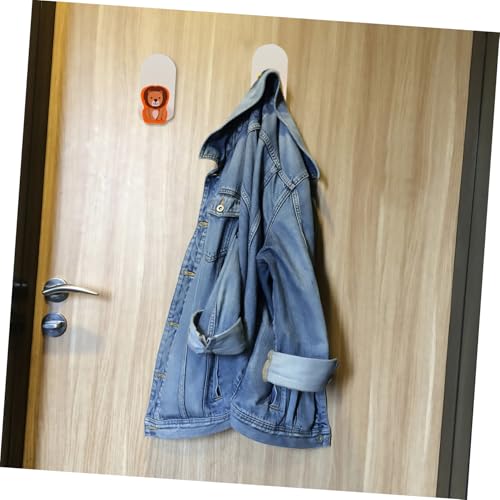 AKOOSY 2 Stück Niedliche Tier wandhaken ohne Bohren Vielseitige Garderobenhaken aus Holz und Metall Starke Tragkraft für Mäntel Handtücher Kleidung Dekorative Aufbewahrung im Badezimmer von AKOOSY