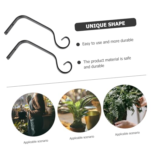 AKOOSY 2 Stück Robuste Eisen Wandhaken für Pflanztopf Aufhängung Vintage Gartenhalter mit Hoher Tragkraft Dekorative Blumenampel Halterung für Laternen und Blumentöpfe im Außenbereich von AKOOSY