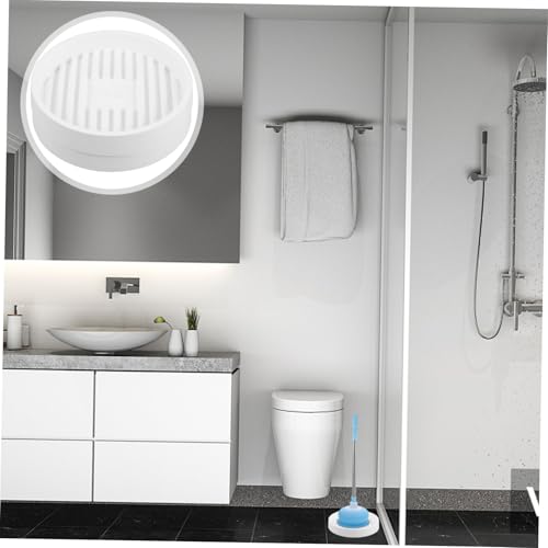 AKOOSY 2 Stück Runde Kunststoff Tropfschalen Pflanzuntersetzer und Toilettenpümpelmatte Robustes Abtropftablett für Bad und Garten rutschfest und Vielseitig Einsetzbar von AKOOSY
